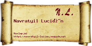 Navratyil Lucián névjegykártya